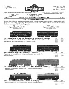 HO F7A & F7B Locomotives