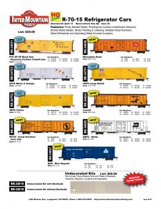 PFE UP-SP SPFE UPFE WFCX Great Northern Milwaukee Road Conrail BNFE BAR Undecorated Kit